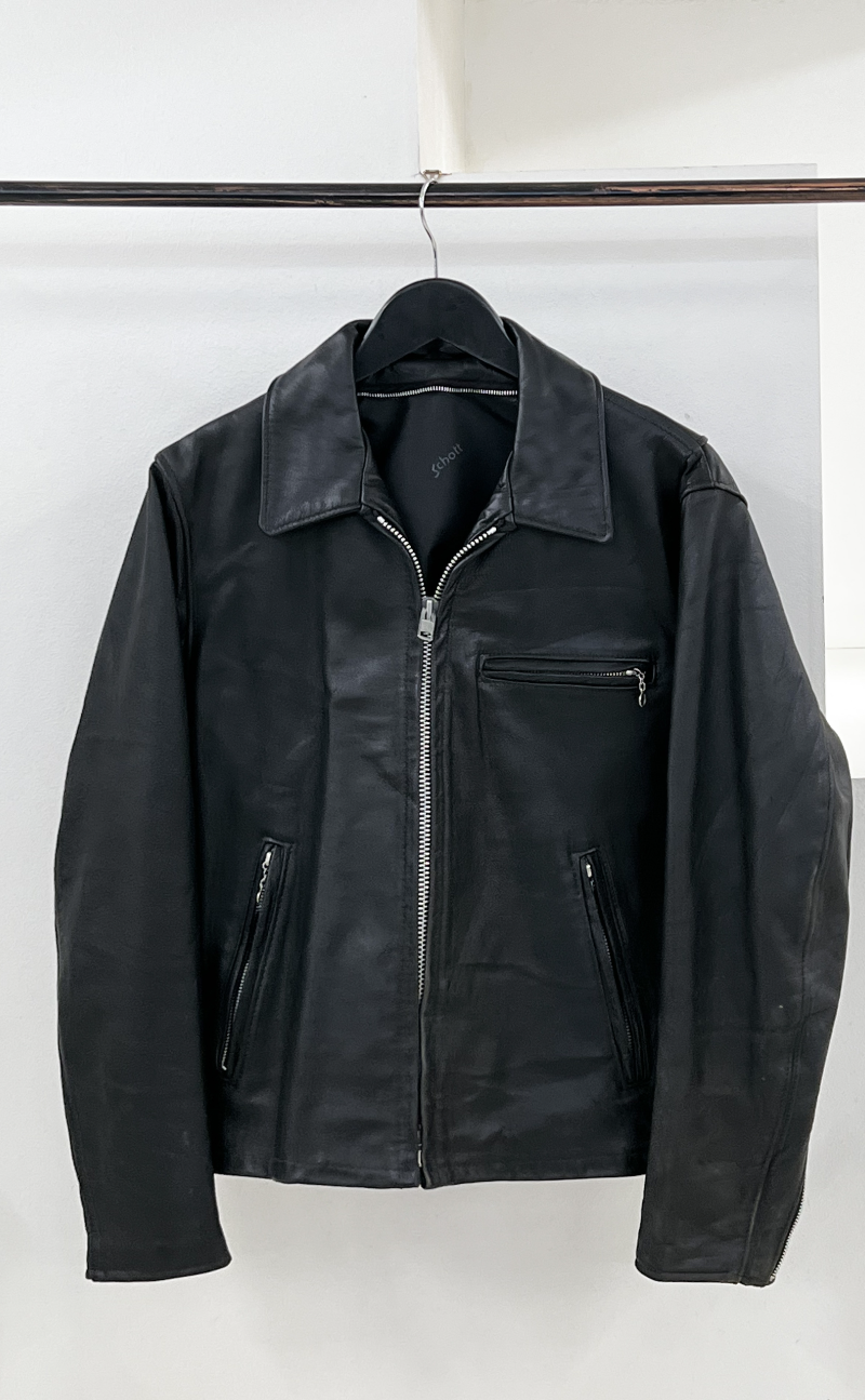 Schott black single rider jacket