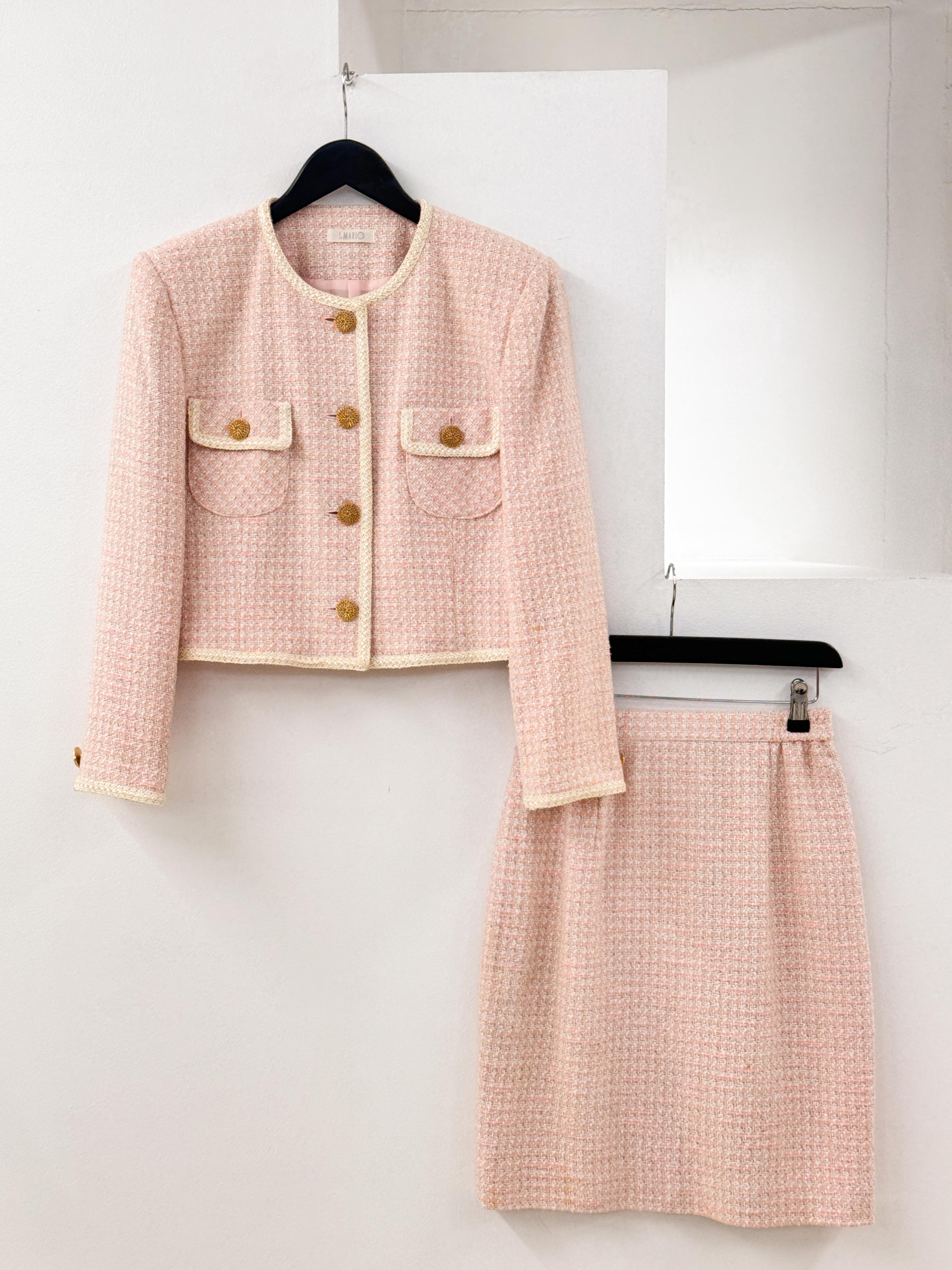 Tweed two piece (pink)