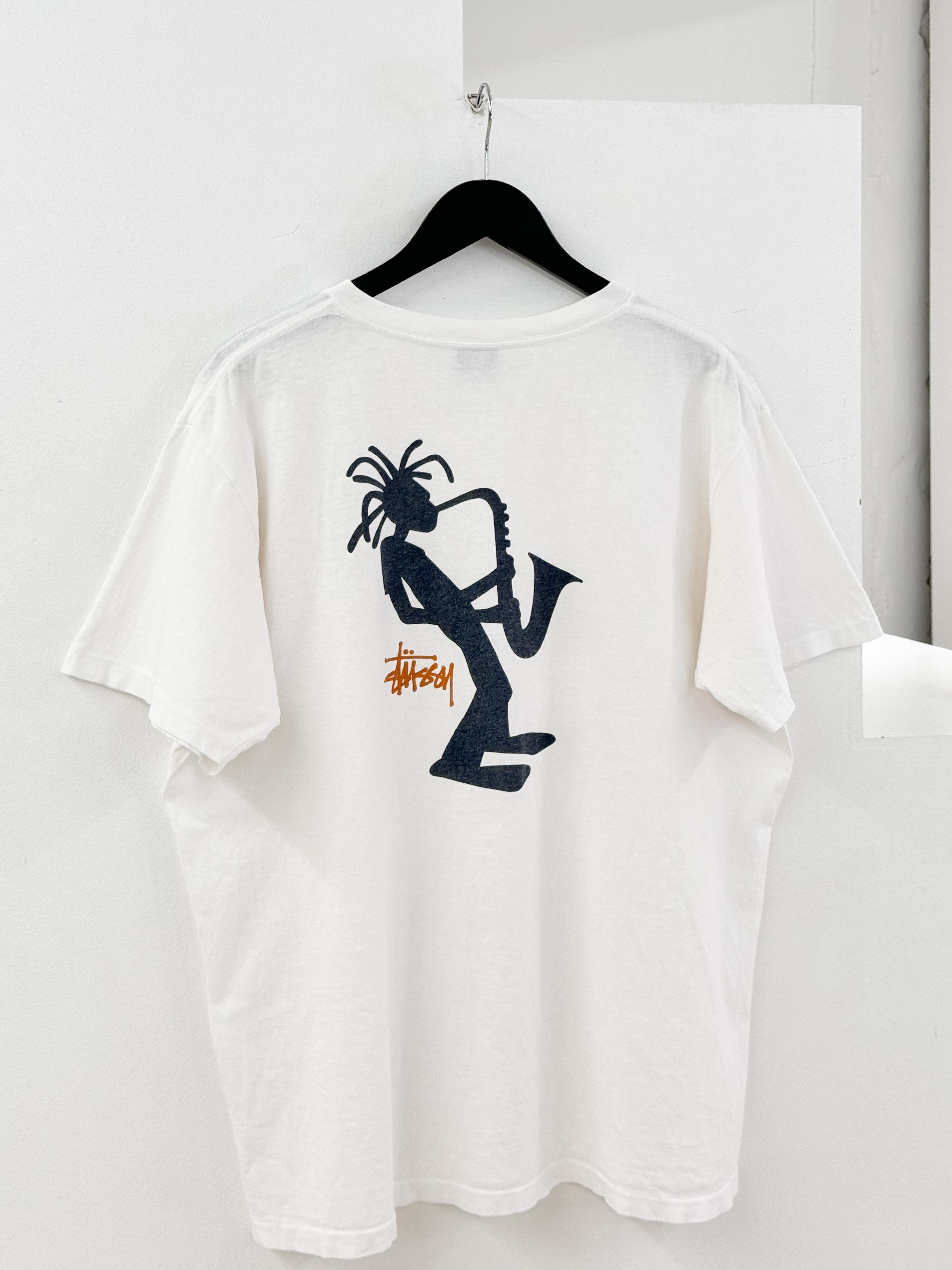 90&#039;s Stussy &#039;Jazz man&#039; T shirt